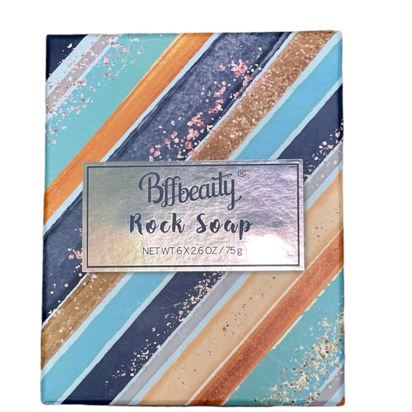 BFF Beauty 6 Piece Scented Hand Face Body Bar Soap Gift Set Gemstone Rock New - Picture 3 of 8